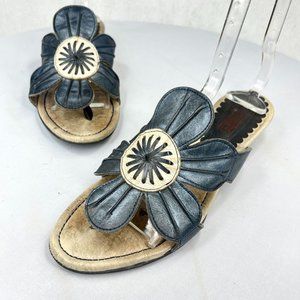 PIKOLINOS Womens 39 (US 8.5-9) Marino Gray Leather Sandals Made in Spain